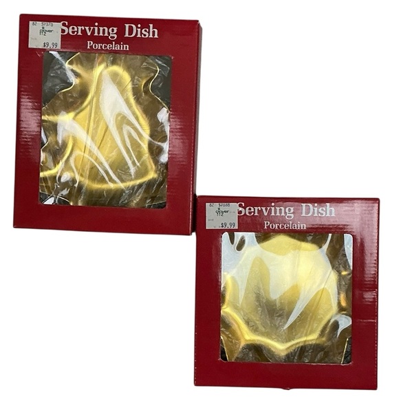 Vintage Kashima of Japan Gold Porcelain Dishes Gold Tree Star Shaped Dishes 2 PC - Picture 16 of 16